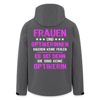 Optikerin Sprüche - Recycelte Männer Softshell-Jacke von Stanley/Stella - Schwarz - Hinten - AI Model Male 185 light (185cm)