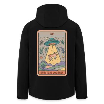 Spirituality Spiritual Journey Zen Lotus - Men’s Recycled Softshell Jacket by Stanley/Stella - black - Back - AI Model Male 185 light (185cm)
