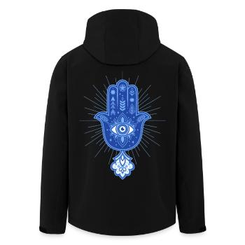 Spirituality Meditation Sacred Geometry Symbol - Men’s Recycled Softshell Jacket by Stanley/Stella - black - Back - AI Model Male 185 light (185cm)