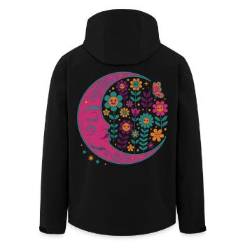 Spiritualität Meditation Heilige Geometrie Lotus - Recycelte Männer Softshell-Jacke von Stanley/Stella - Schwarz - Hinten - AI Model Male 185 light (185cm)