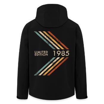 1985 Limited Edition Geburtstag Herren Damen Retro - Recycelte Männer Softshell-Jacke von Stanley/Stella - Schwarz - Hinten - AI Model Male 185 light (185cm)