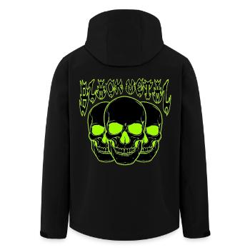 Neon-Schädel-Trio Black Metal  - Recycelte Männer Softshell-Jacke von Stanley/Stella - Schwarz - Hinten - AI Model Male 185 light (185cm)