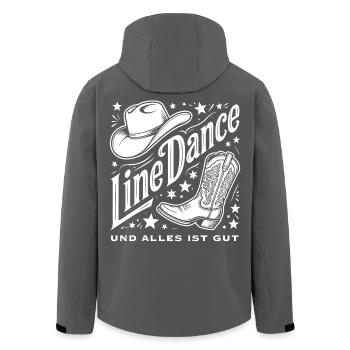 Line Dance und alles ist gut - Recycelte Männer Softshell-Jacke von Stanley/Stella - Schwarz - Hinten - AI Model Male 185 light (185cm)