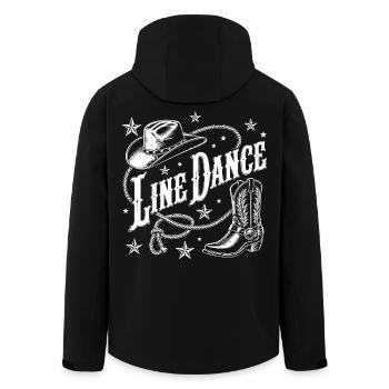 Line Dance Cowboy Flair - Recycelte Männer Softshell-Jacke von Stanley/Stella - Schwarz - Hinten - AI Model Male 185 light (185cm)