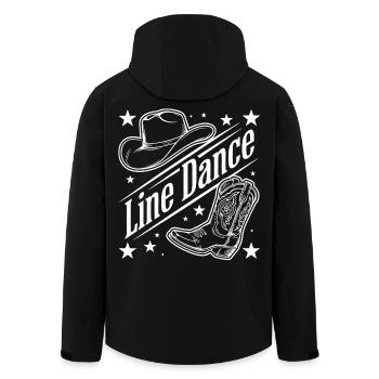 Line Dance Western - Recycelte Männer Softshell-Jacke von Stanley/Stella - Schwarz - Hinten - AI Model Male 185 light (185cm)