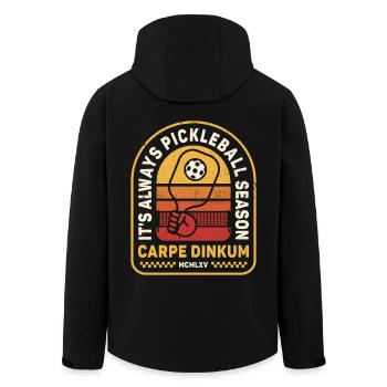 It's Always Pickleball Season - Recycelte Männer Softshell-Jacke von Stanley/Stella - Schwarz - Hinten - AI Model Male 185 light (185cm)