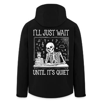 Lehrer, Halloween, Skelett - Recycelte Männer Softshell-Jacke von Stanley/Stella - Schwarz - Hinten - AI Model Male 185 light (185cm)