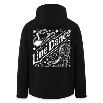 Line Dance Western Graphic - Men’s Recycled Softshell Jacket by Stanley/Stella - black - Back - AI Model Male 185 light (185cm)