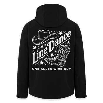 Line Dance Cowboy Flair - Recycelte Männer Softshell-Jacke von Stanley/Stella - Schwarz - Hinten - AI Model Male 185 light (185cm)