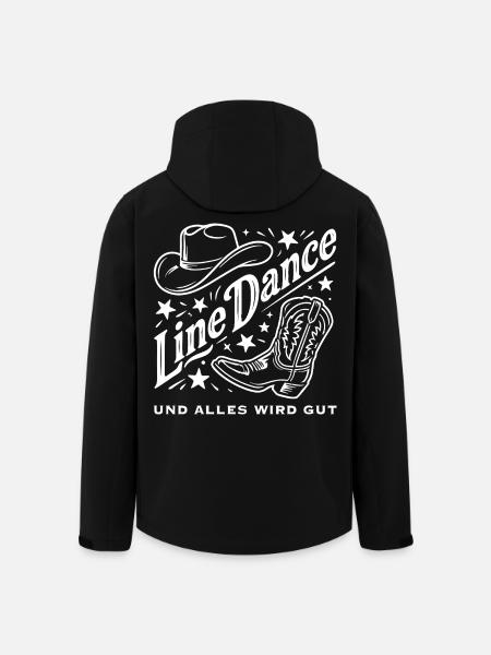 Line Dance Cowboy Flair - Recycelte Männer Softshell-Jacke von Stanley/Stella - Schwarz