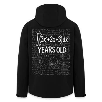 27th Birthday Calculus Math Geek Funny - Men’s Recycled Softshell Jacket by Stanley/Stella - black - Back - AI Model Male 185 light (185cm)