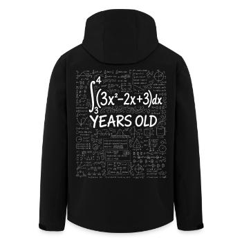 33rd Birthday Calculus Math Geek Funny - Men’s Recycled Softshell Jacket by Stanley/Stella - black - Back - AI Model Male 185 light (185cm)