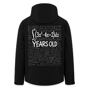 36th Birthday Calculus Math Geek Funny - Men’s Recycled Softshell Jacket by Stanley/Stella - black - Back - AI Model Male 185 light (185cm)