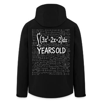 32nd Birthday Calculus Math Geek Funny - Men’s Recycled Softshell Jacket by Stanley/Stella - black - Back - AI Model Male 185 light (185cm)