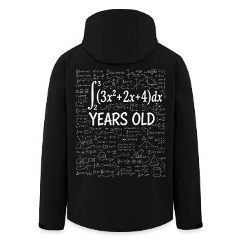 28th Birthday Calculus Math Geek Funny - Men’s Recycled Softshell Jacket by Stanley/Stella - black - Back - AI Model Male 185 light (185cm)