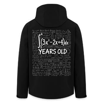 34th Birthday Calculus Math Geek Funny - Men’s Recycled Softshell Jacket by Stanley/Stella - black - Back - AI Model Male 185 light (185cm)
