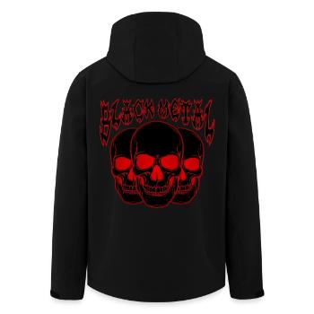 Dreifacher Totenkopf Gothic - Recycelte Männer Softshell-Jacke von Stanley/Stella - Schwarz - Hinten - AI Model Male 185 light (185cm)