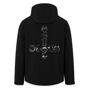 Chrome Iron Cross Gothic Black Metal - Recycelte Männer Softshell-Jacke von Stanley/Stella - Schwarz - Hinten - AI Model Male 185 light (185cm)