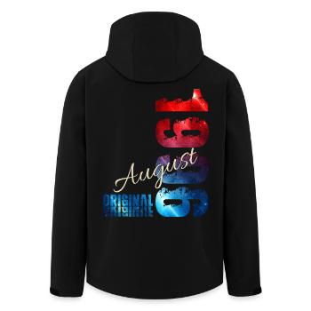 30th Birthday Gift Original August 1996 - Men’s Recycled Softshell Jacket by Stanley/Stella - black - Back - AI Model Male 185 light (185cm)