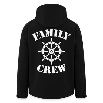 Family Crew (Steuerrad / Schiffscrew / White) - Recycelte Männer Softshell-Jacke von Stanley/Stella - Schwarz - Hinten - AI Model Male 185 light (185cm)