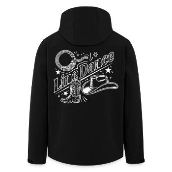 Line Dance Country Western Motiv - Recycelte Männer Softshell-Jacke von Stanley/Stella - Schwarz - Hinten - AI Model Male 185 light (185cm)