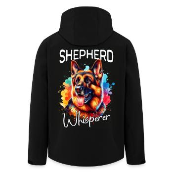 Deutscher Schäferhund Flüsterer - Recycelte Männer Softshell-Jacke von Stanley/Stella - Schwarz - Hinten - AI Model Male 185 light (185cm)