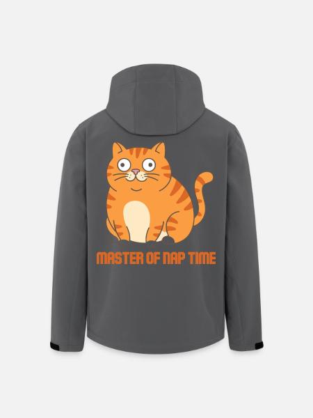 Master of Sleep Time Cat - Men’s Recycled Softshell Jacket by Stanley/Stella - black