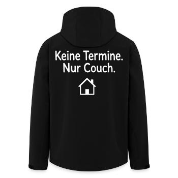 Keine Termine Nur Couch Geschenk für Couchpotatoes - Recycelte Männer Softshell-Jacke von Stanley/Stella - Schwarz - Hinten - AI Model Male 185 light (185cm)