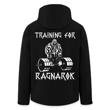 Training for Ragnarök - Men’s Recycled Softshell Jacket by Stanley/Stella - black - Back - AI Model Male 185 light (185cm)