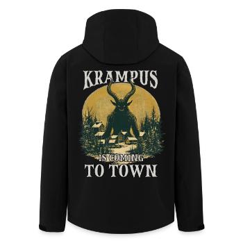Krampus kommt in die Stadt - Recycelte Männer Softshell-Jacke von Stanley/Stella - Schwarz - Hinten - AI Model Male 185 light (185cm)