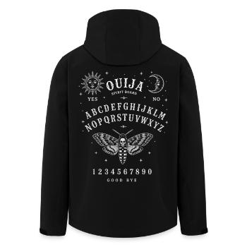Ouija Spirit Board Moth | Witchy Occult Halloween - Men’s Recycled Softshell Jacket by Stanley/Stella - black - Back - AI Model Male 185 light (185cm)