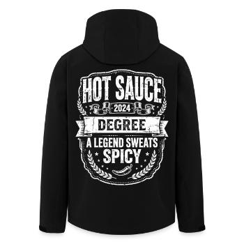 Hot Sauce Degree Spicy Legend - Men’s Recycled Softshell Jacket by Stanley/Stella - black - Back - AI Model Male 185 light (185cm)