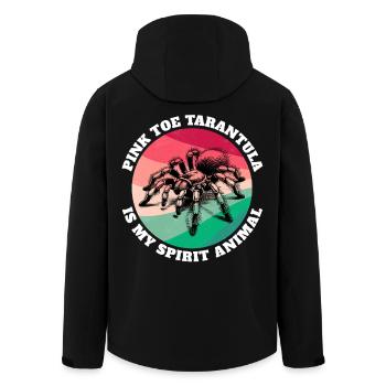 Pinktoe Rosafuss Tarantula Sayings - Men’s Recycled Softshell Jacket by Stanley/Stella - black - Back - AI Model Male 185 light (185cm)