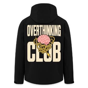 Overthinking Club with chaos of thoughts - Men’s Recycled Softshell Jacket by Stanley/Stella - black - Back - AI Model Male 185 light (185cm)