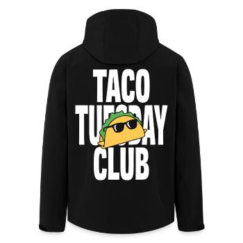 Taco Tuesday Club with cool sunglasses - Men’s Recycled Softshell Jacket by Stanley/Stella - black - Back - AI Model Male 185 light (185cm)