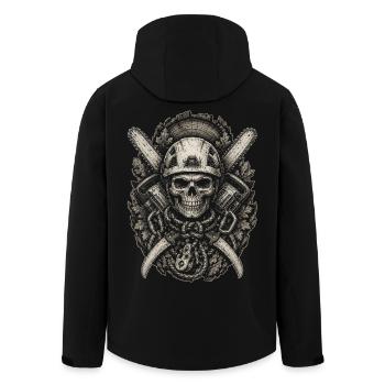 Baumpfleger Baumpflege - Recycelte Männer Softshell-Jacke von Stanley/Stella - Schwarz - Hinten - AI Model Male 185 light (185cm)