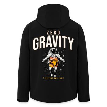 Zero Gravity Astronaut Earth Space - Men’s Recycled Softshell Jacket by Stanley/Stella - black - Back - AI Model Male 185 light (185cm)