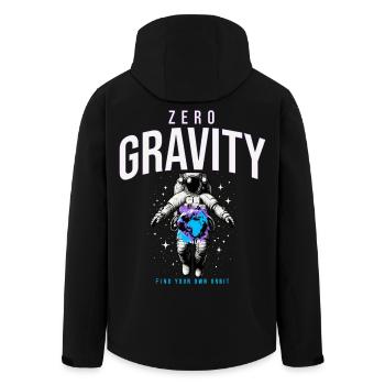 Zero Gravity Astronaut Earth Space - Men’s Recycled Softshell Jacket by Stanley/Stella - black - Back - AI Model Male 185 light (185cm)