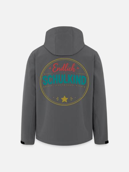 Endlich Schulkind Badge - Recycelte Männer Softshell-Jacke von Stanley/Stella - Schwarz