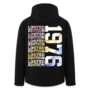 LIMITED EDITION 1976 - 50 YEARS - 50TH BIRTHDAY - Men’s Recycled Softshell Jacket by Stanley/Stella - black - Back - AI Model Male 185 light (185cm)