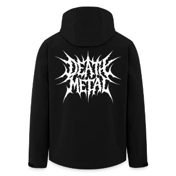 Death Metal jagged lettering - Men’s Recycled Softshell Jacket by Stanley/Stella - black - Back - AI Model Male 185 light (185cm)