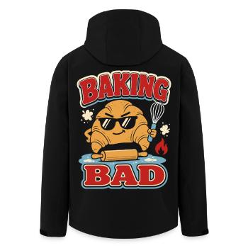 Baking Bad Croissant - Men’s Recycled Softshell Jacket by Stanley/Stella - black - Back - AI Model Male 185 light (185cm)