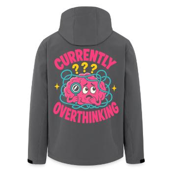 Currently Overthinking Brain - Men’s Recycled Softshell Jacket by Stanley/Stella - black - Back - AI Model Male 185 light (185cm)