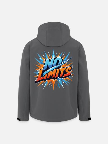 No Limits Motivation Sports Gaming Saying Design - Men’s Recycled Softshell Jacket by Stanley/Stella - black