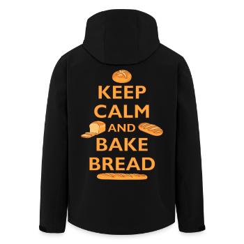 BÄCKER - KEEP CALM AND BAKE BREAD - BROT BACKEN - Men’s Recycled Softshell Jacket by Stanley/Stella - black - Back - AI Model Male 185 light (185cm)
