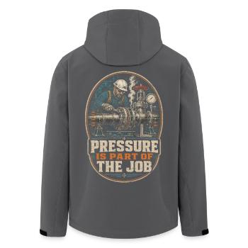 Pipe Layer Pipeline Builder - Men’s Recycled Softshell Jacket by Stanley/Stella - black - Back - AI Model Male 185 light (185cm)