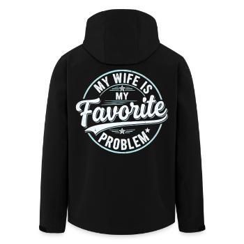 My Wife is My Favorite Problem Shirt Funny Quote  - Veste softshell homme en polyester recyclé Stanley/Stella - noir - Dos - AI Model Male 185 light (185cm)