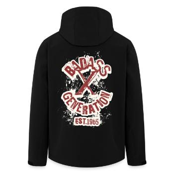 Badass Generation X 1965 - Men’s Recycled Softshell Jacket by Stanley/Stella - black - Back - AI Model Male 185 light (185cm)