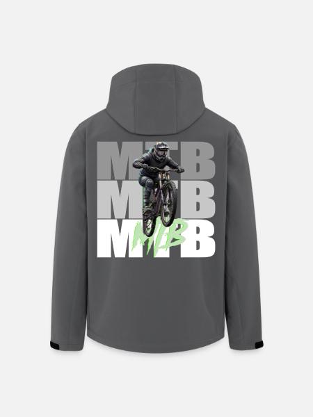 MTB - Recycelte Männer Softshell-Jacke von Stanley/Stella - Schwarz