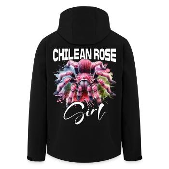 Chile Tarantula Girl - Men’s Recycled Softshell Jacket by Stanley/Stella - black - Back - AI Model Male 185 light (185cm)